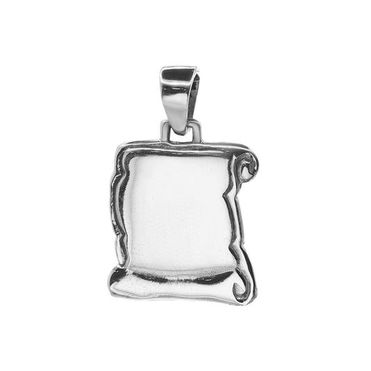 Colgante de Plata Pergamino liso