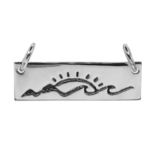 Colgante de Plata Placa Atardecer