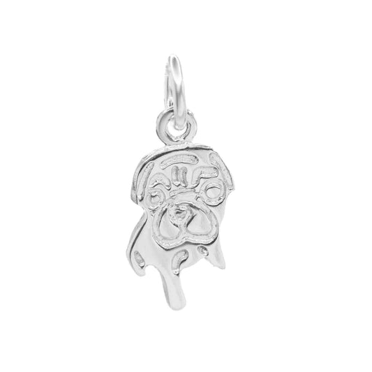 Colgante de Plata Placa de Pug