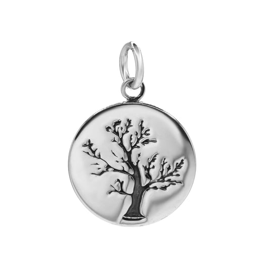 Colgante de Plata Placa - Árbol Seco