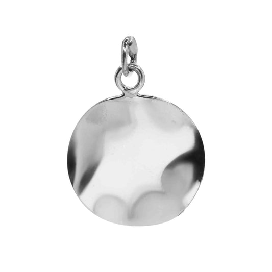 Colgante de Plata Placa - Ondulado Irregular