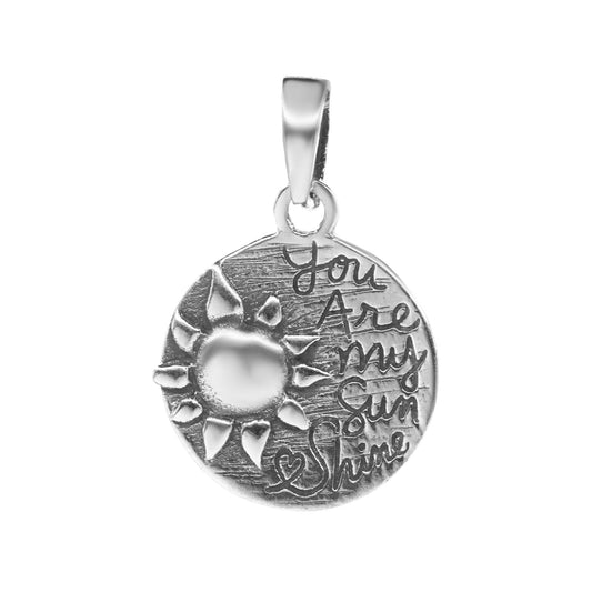 Colgante de Plata Placa Frase "You Make me Happy"