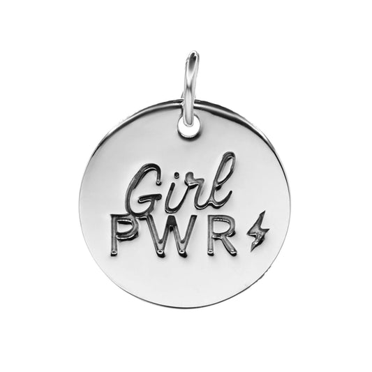 Colgante de Plata Placa GIRL PWR