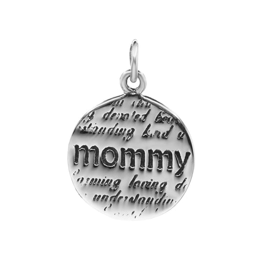 Colgante de Plata Placa "mommy"