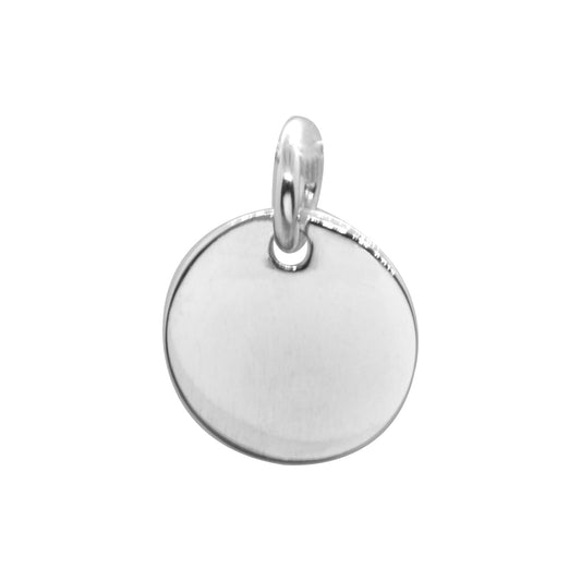 Colgante de Plata Placa redonda 12 mm