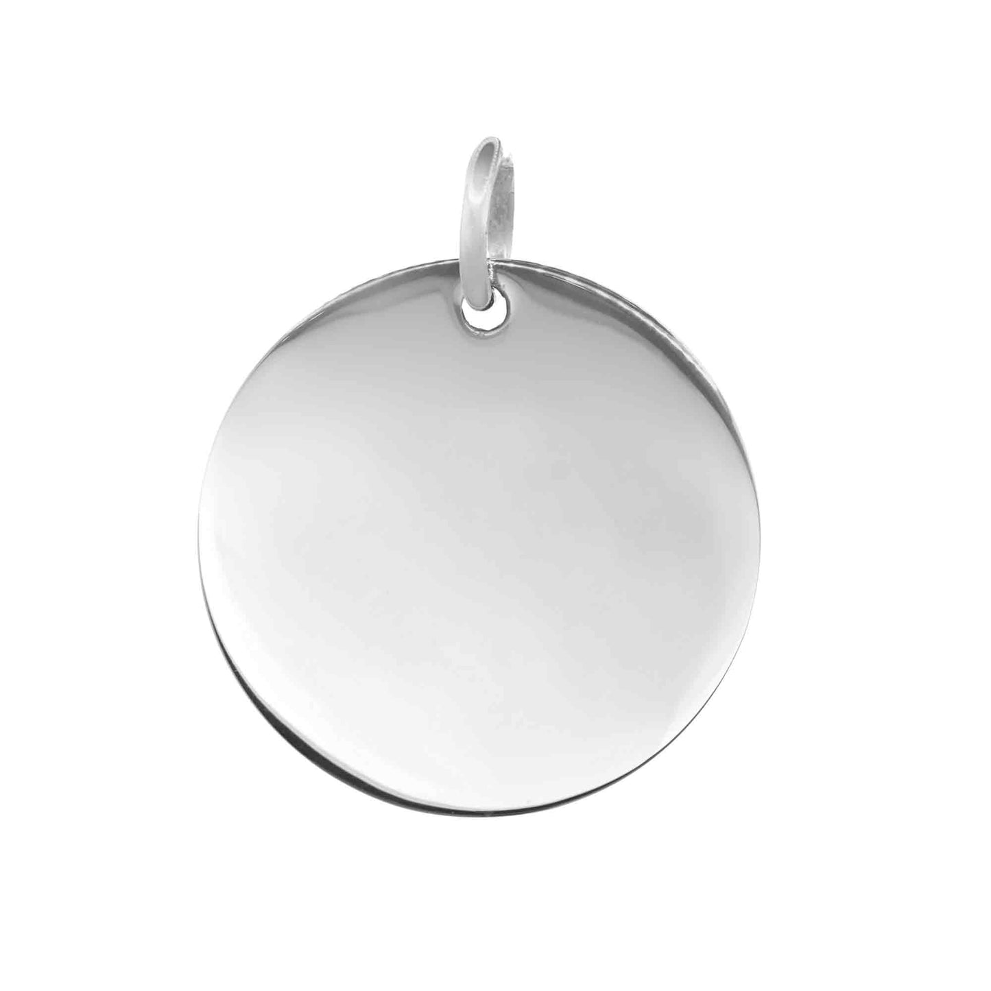 Colgante de Plata Placa Redonda 2,4 cm