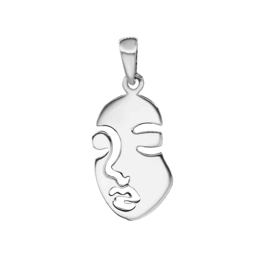 Colgante de Plata Placa Rostro