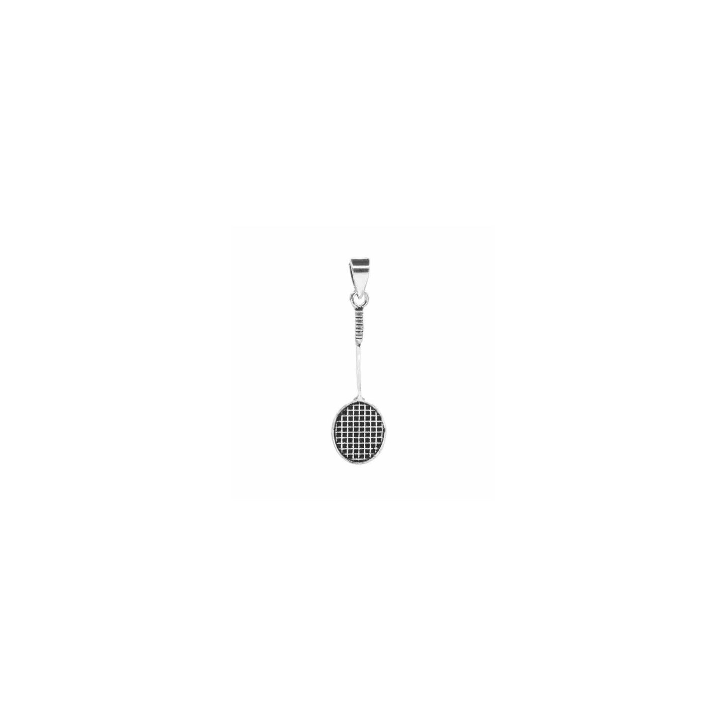Colgante de Plata Raqueta de Bádminton