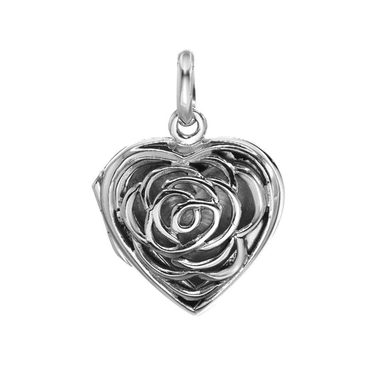 Colgante de Plata Relicario - de Rosa