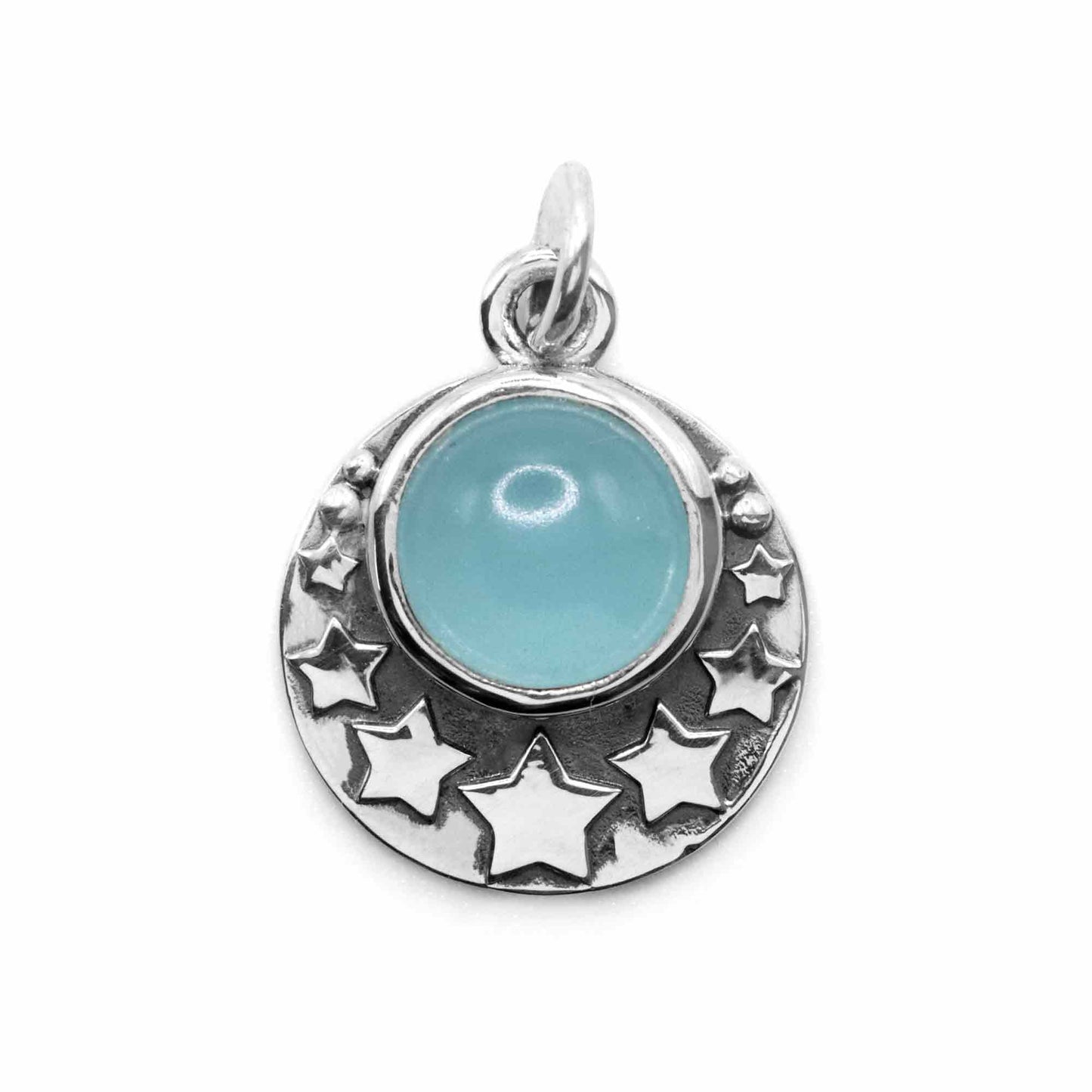Colgante de Plata Serie Estrellas con Calcedonia