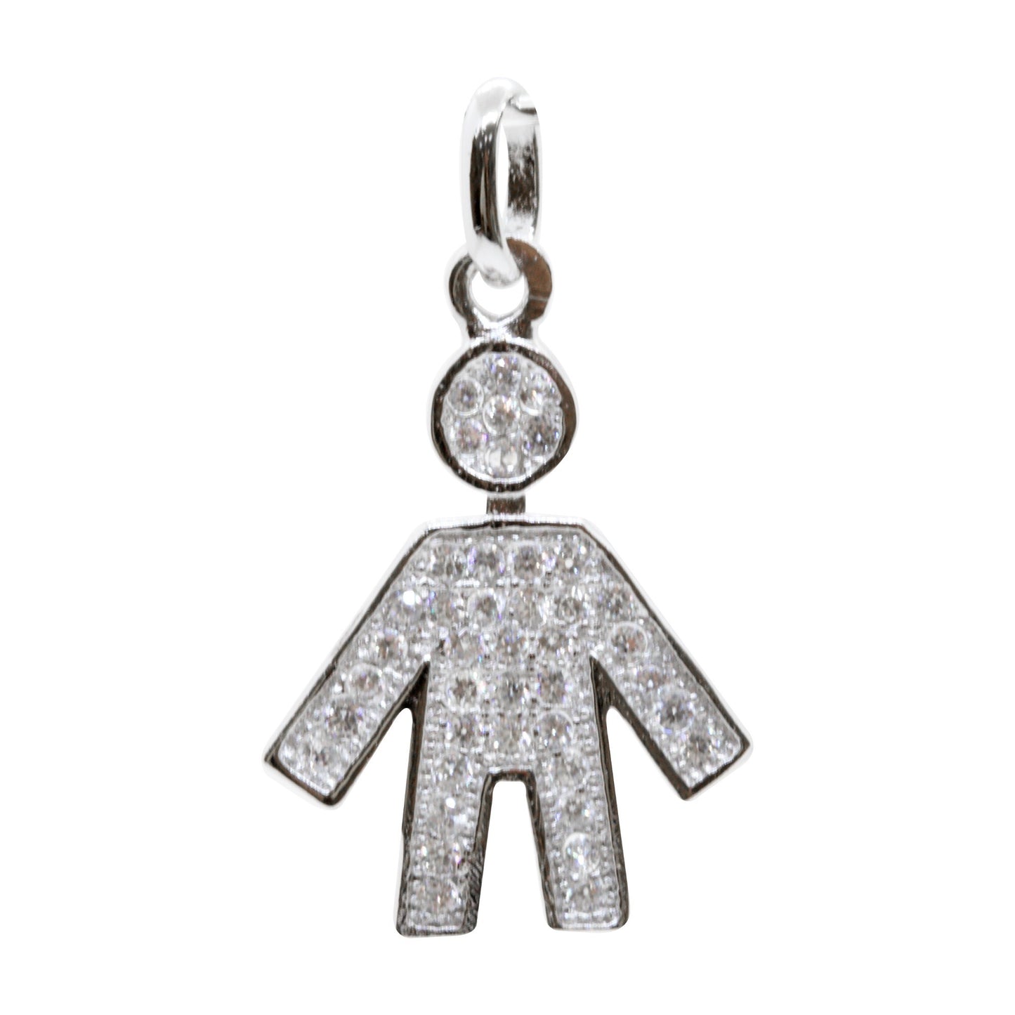Colgante de Plata Silueta Microcircones