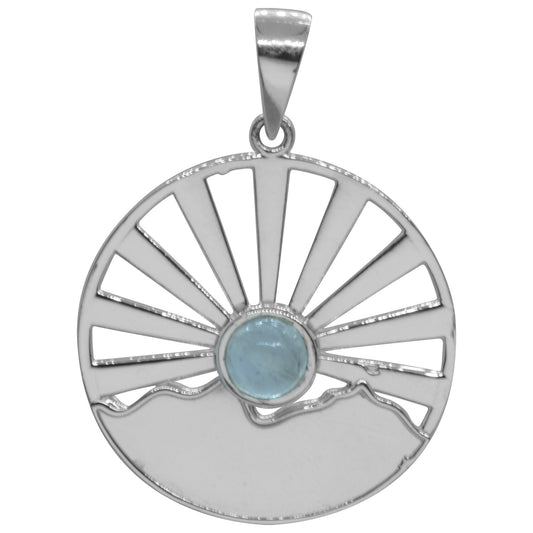 Colgante Destello Piedra Calcedonia