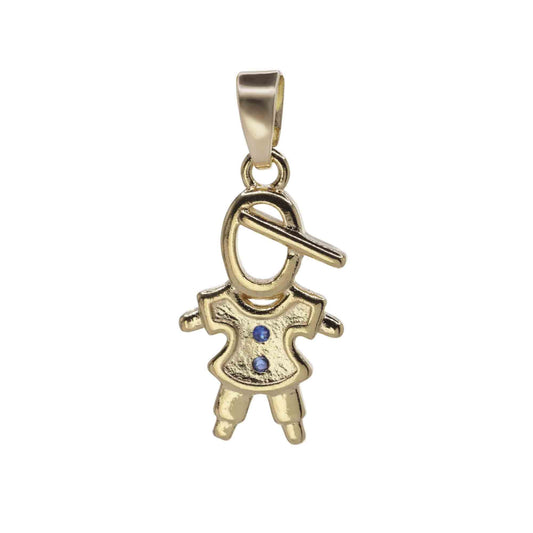 Colgante Enchapado en Oro - Niño con Circones