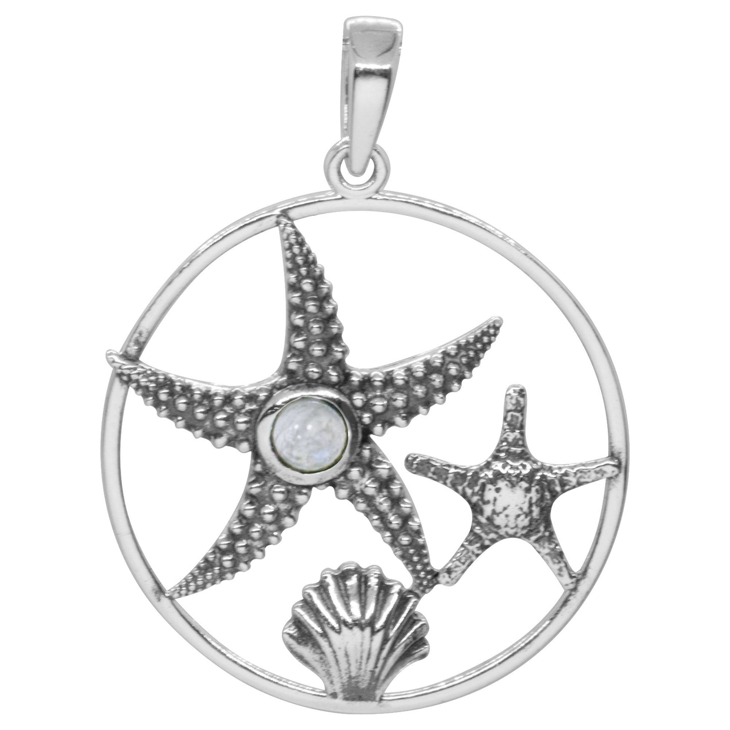 Colgante Estrellas de Mar con Piedra Luna
