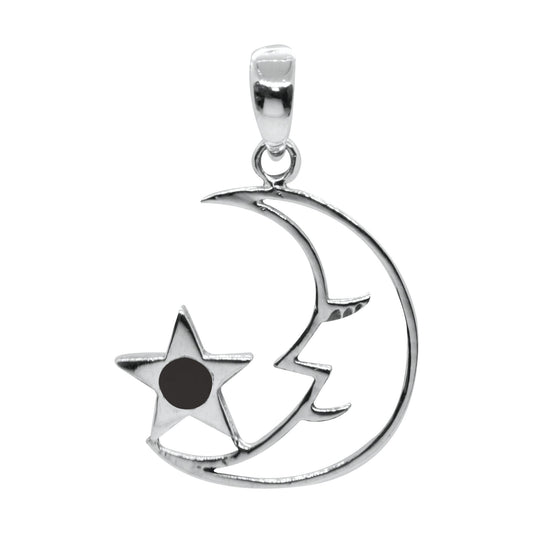 Colgante Luna y Estrella Onix