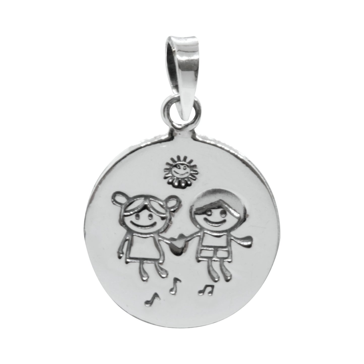 Colgante Plata Niña y Niño