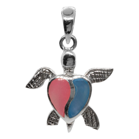 Colgante Plata Tortuga Nácar Colores