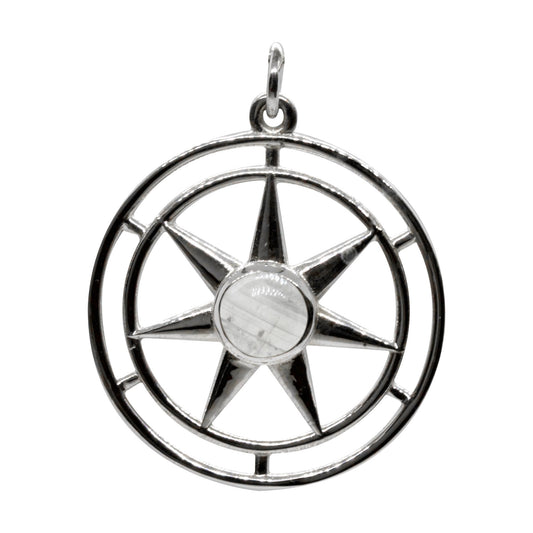 Colgante Rosa de los Vientos con Piedra Luna
