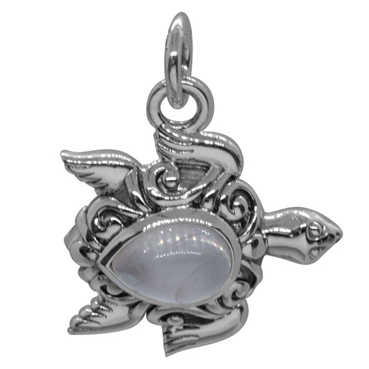 Colgante Tortuga Galápagos con Piedra de Cuarzo