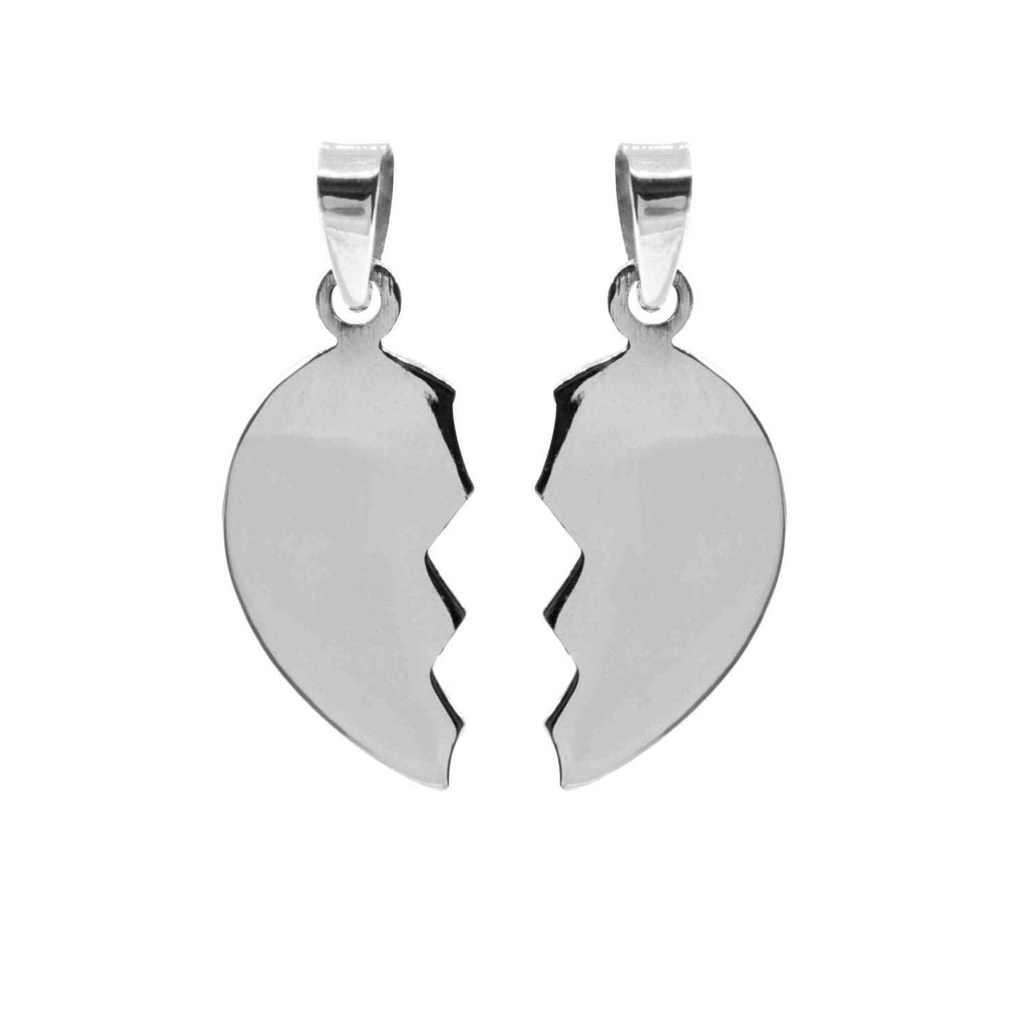 Colgantes de Plata Medio Corazón