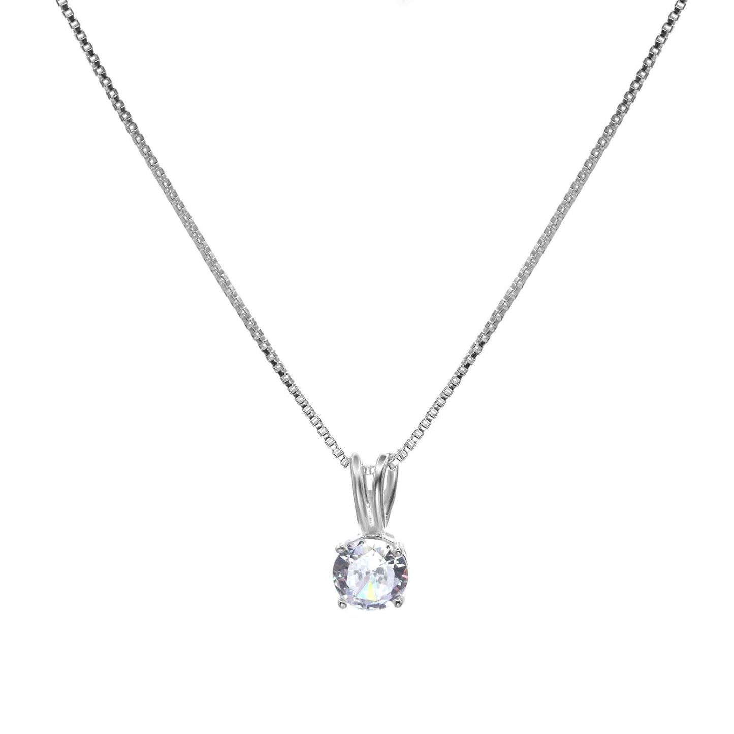 Collar de Plata Delicado Punto de Luz 45 cm