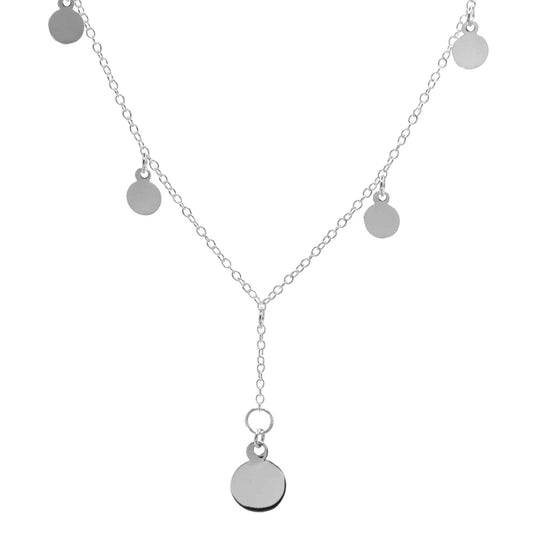 Collar de Plata - con Placas de Círculos - DJOYAS