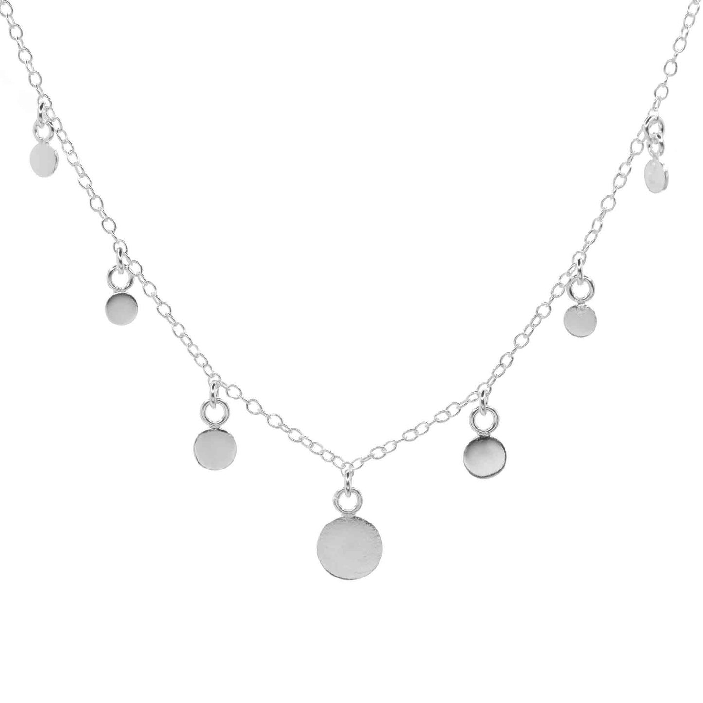 Collar de Plata - en Caída de Placas Circulares