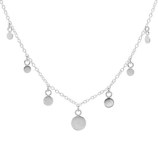 Collar de Plata - en Caída de Placas Circulares