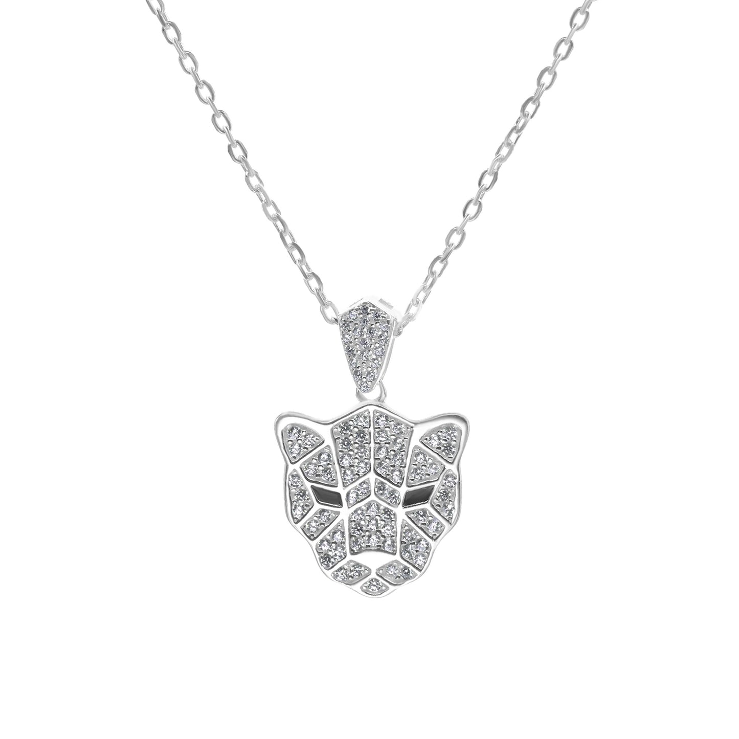 Collar de Plata - Leopardo con Circones