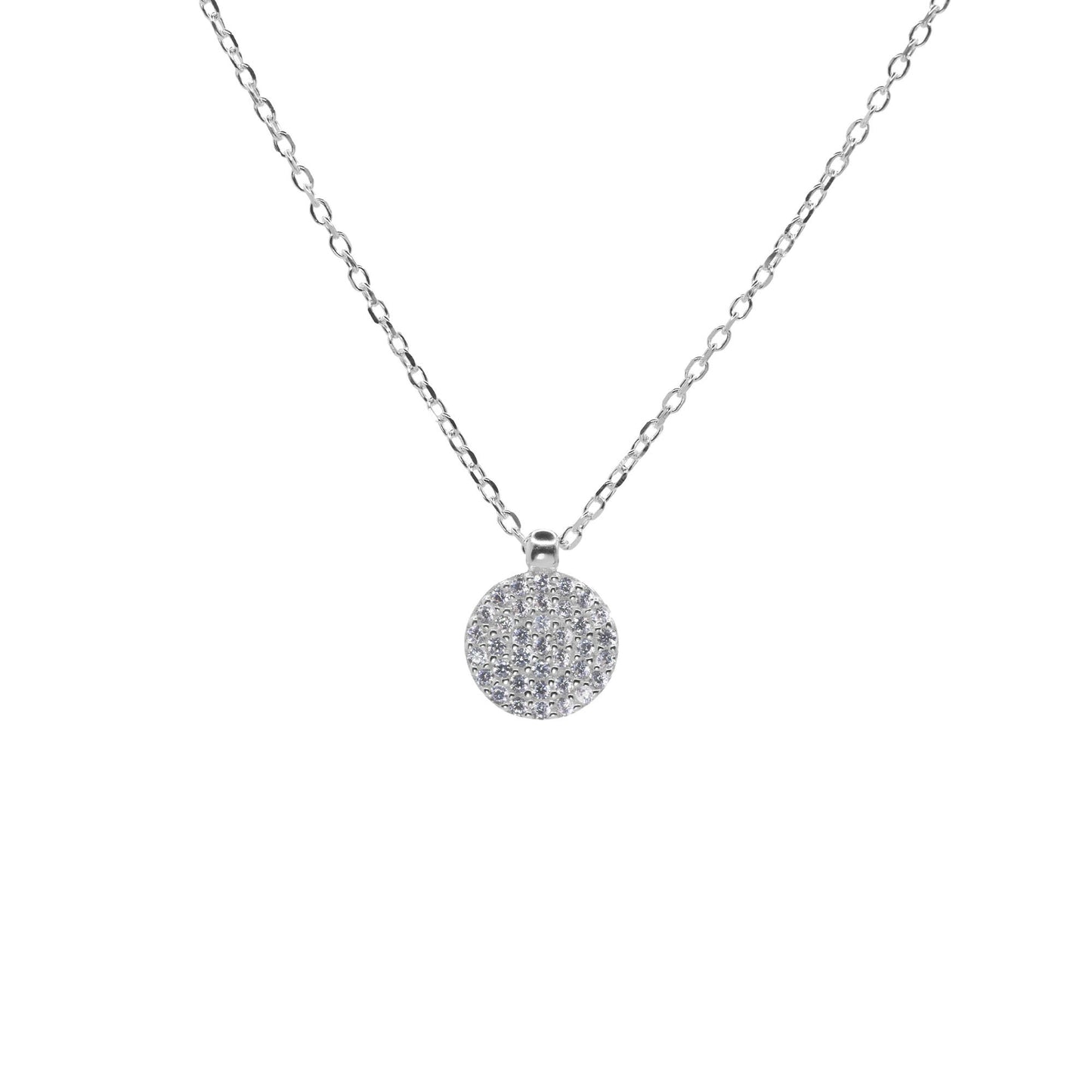 Collar de Plata - Medalla con Circones