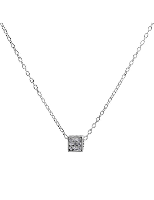 Collar de Plata - Cubo con Circones