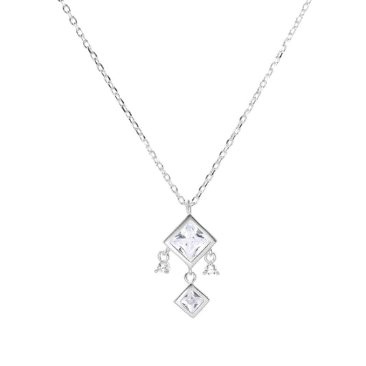 Collar de Plata - Destello con Circones