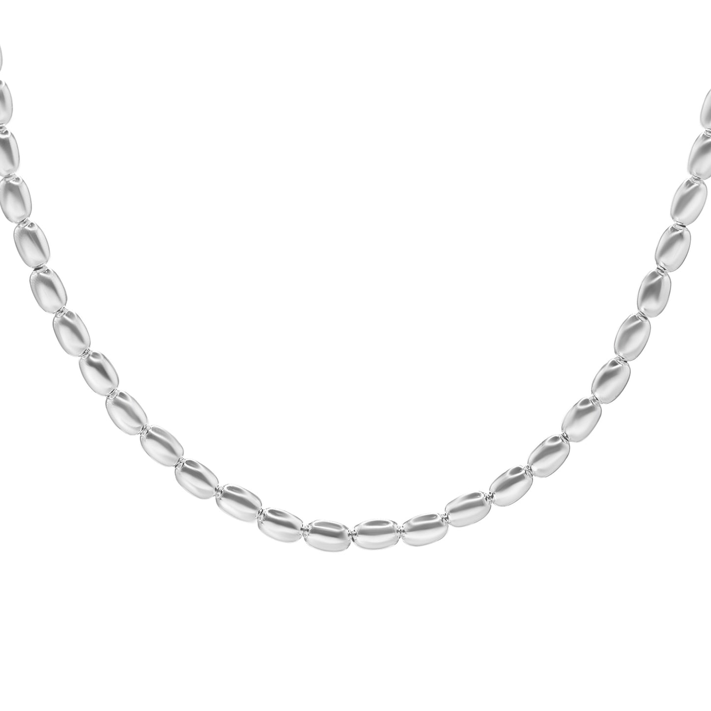 Collar de Plata - Mostacilla Ovalada