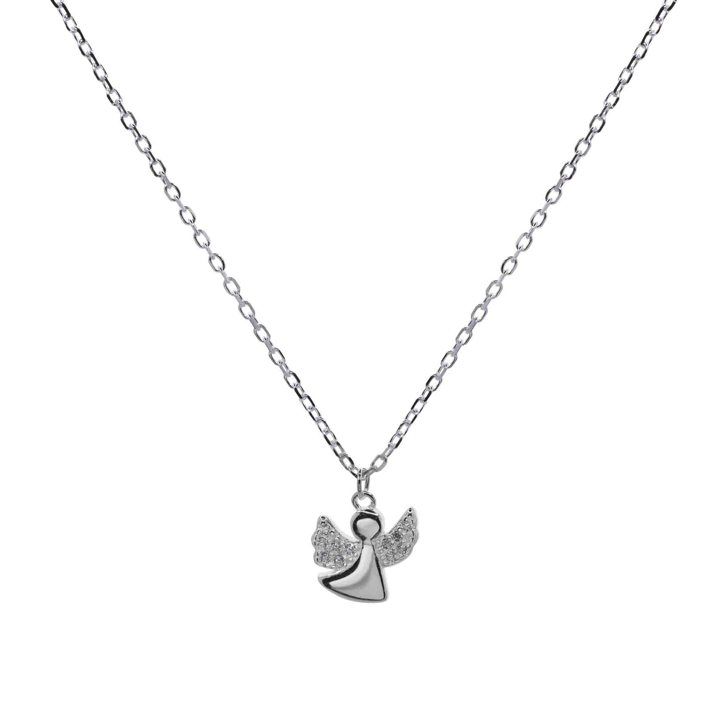 Collar de Plata Pequeño Ángel Alas de Circones