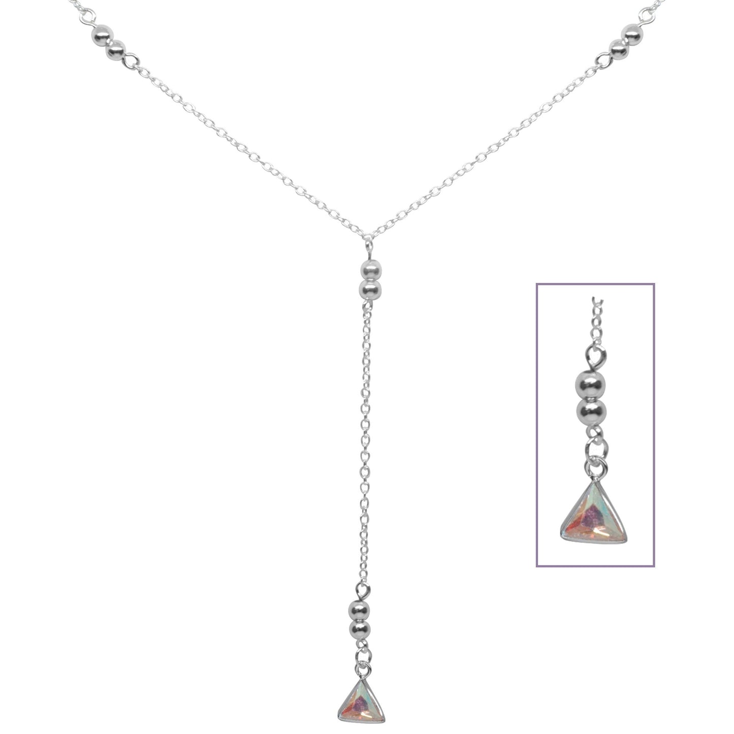 Collar Triangulo Cristal De Roca