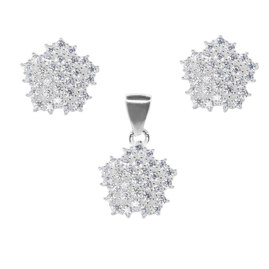 Conjunto de Plata - Flores de Circones