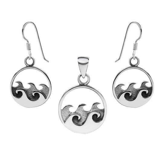 Conjunto de Plata - Placas de Olas