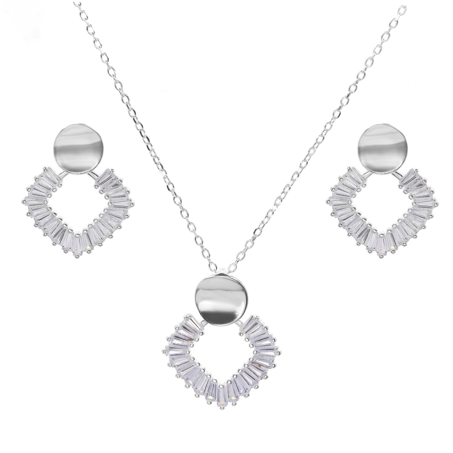 Conjunto de Plata - Placas Redondas con Circones