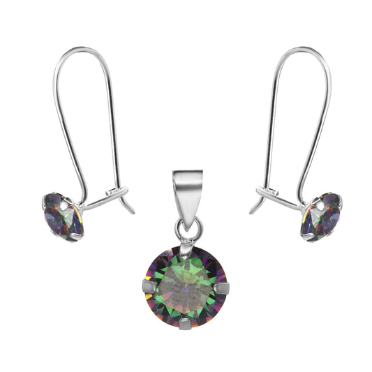 Conjunto de Plata - Gancho con Circón Místico