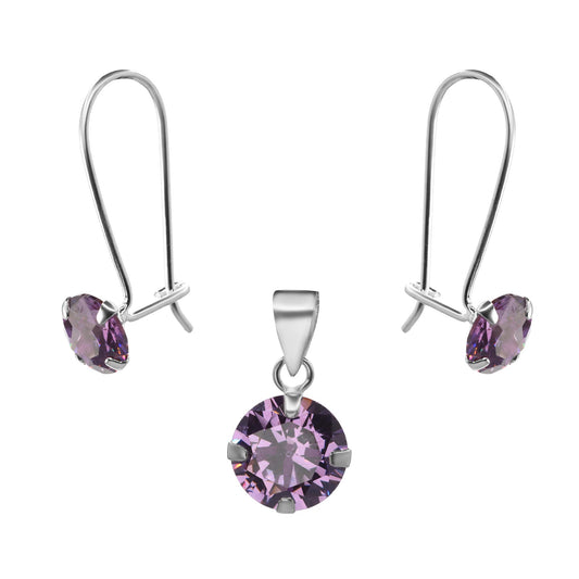 Conjunto de Plata - Gancho con Circones Lavanda