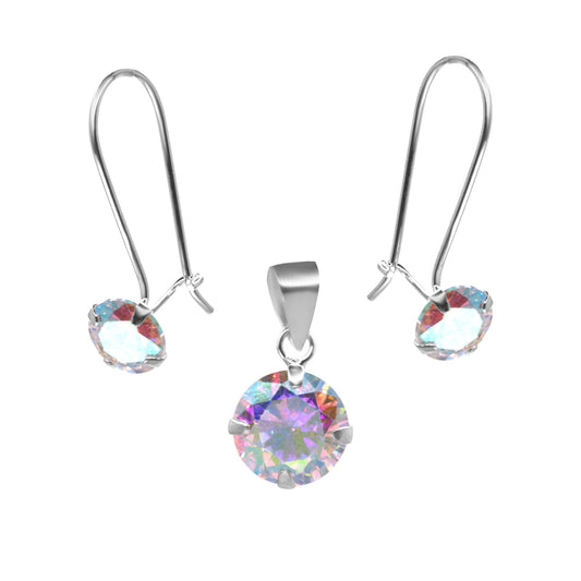 Conjunto de Plata - Gancho con Circones Tornasol