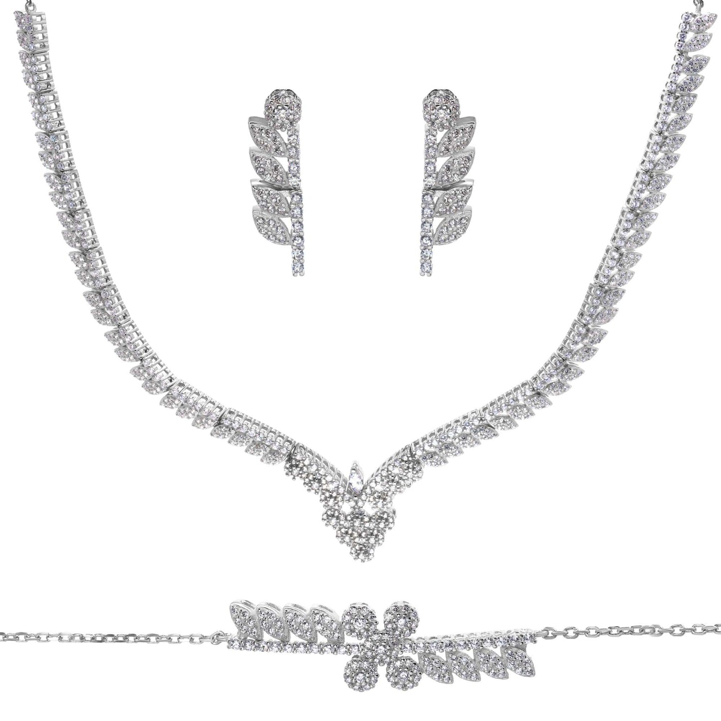 Conjunto de Plata - Deluxe - Hoja con Circones