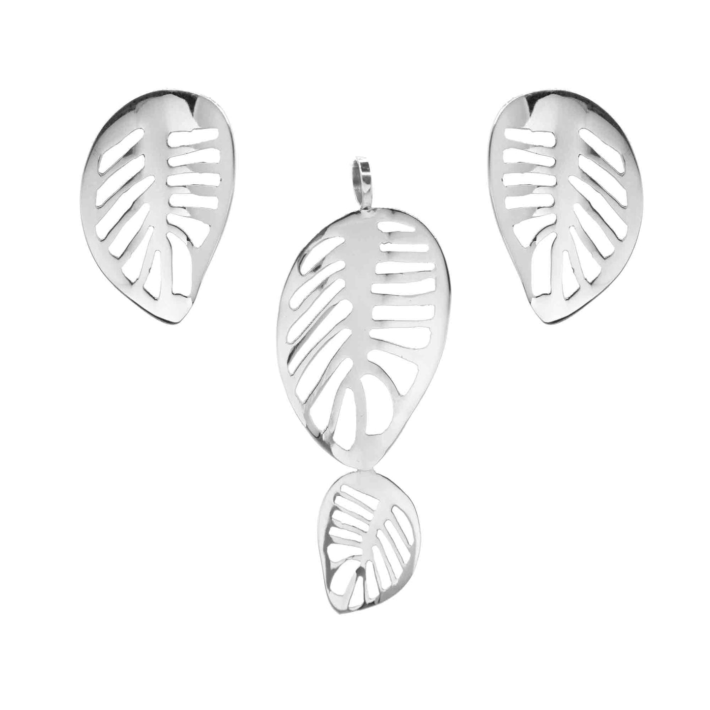 Conjunto de Plata - Hoja Lisa