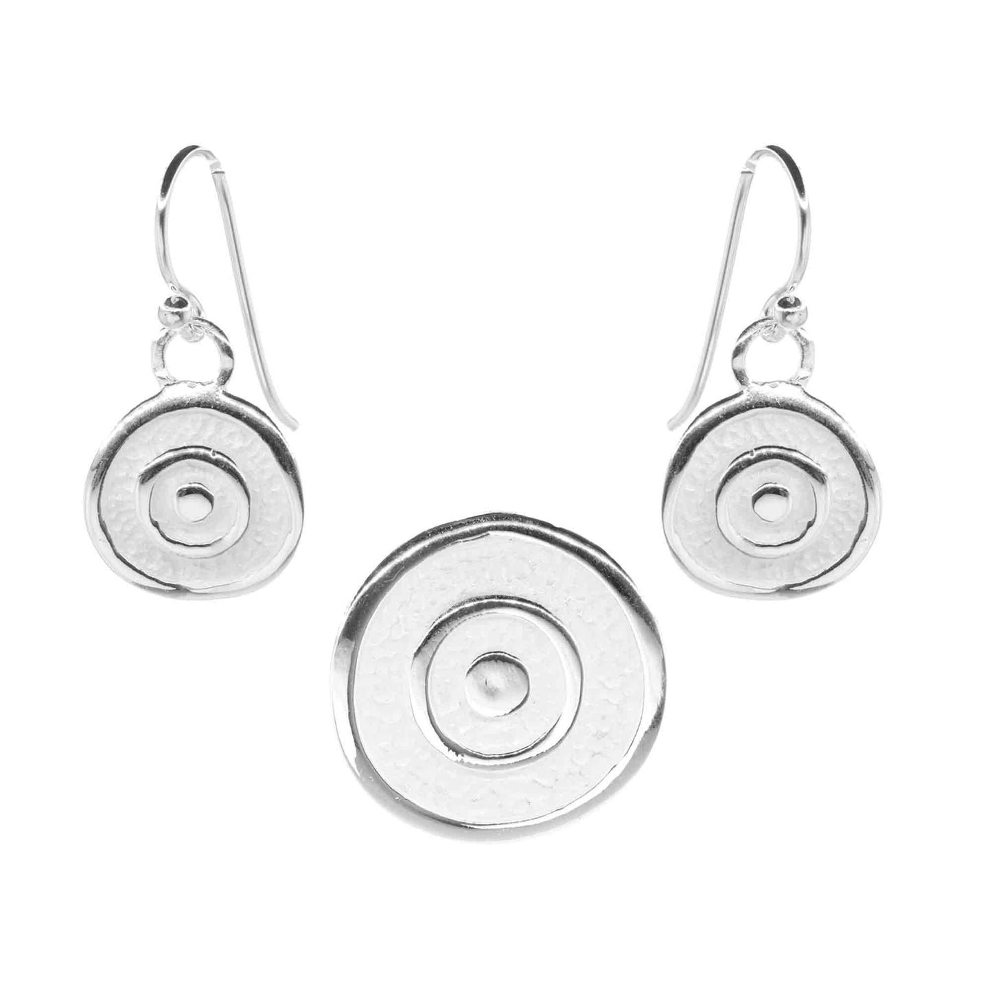 Conjunto de plata Placas Circulares