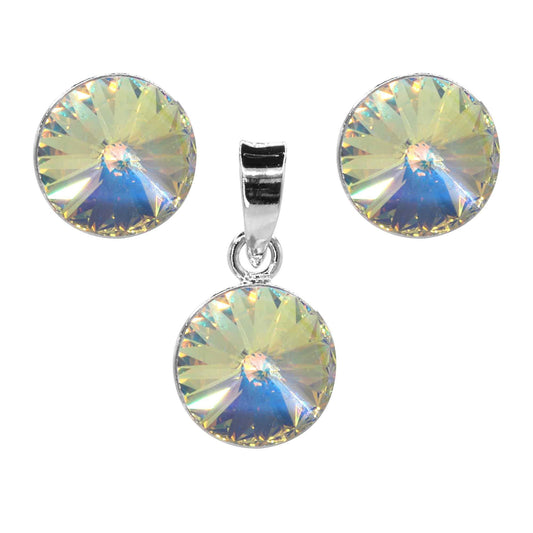 Conjunto de Plata Swarovski Elements Heliodoro