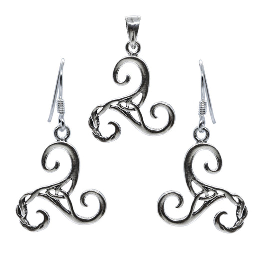 Conjunto de Plata Trisquel Celta