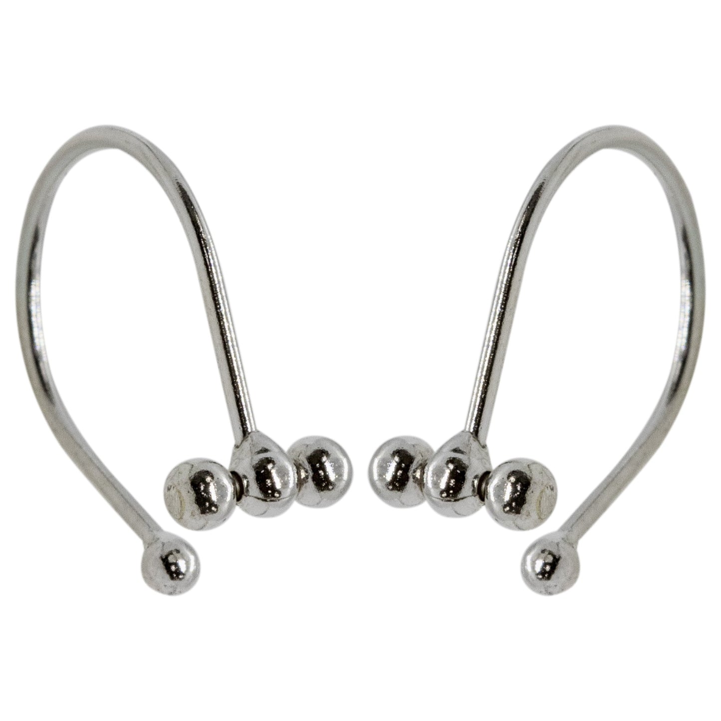 Aros de Plata 925 Cuff con Esferas