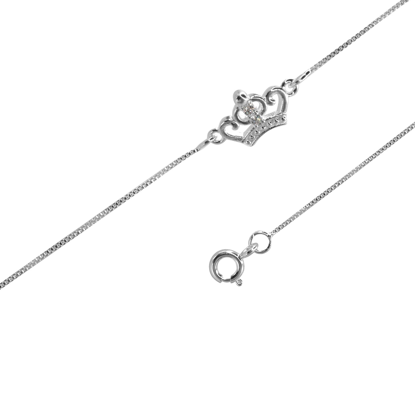 Pulsera de Plata Corona con Circones