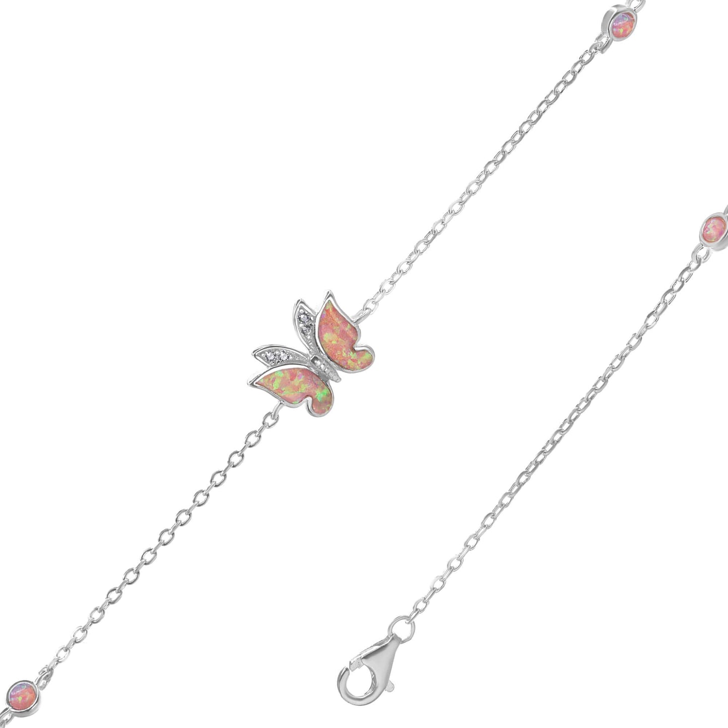 Pulsera de Plata - Mariposa de Ópalo Autraliano