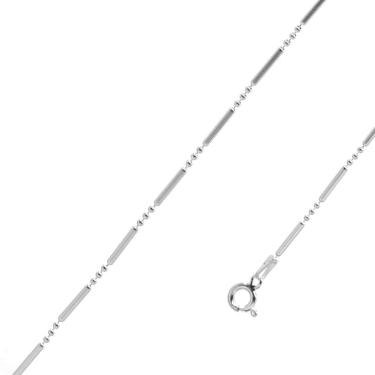 Pulsera de Plata - Pequeñas Varitas con Esferas Lisas